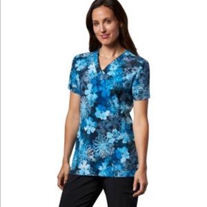 Floral scrub top